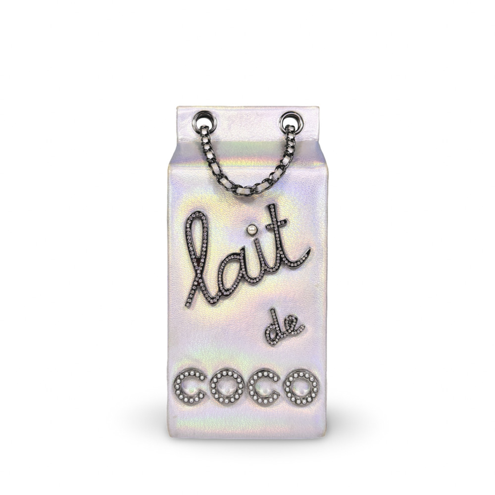 Chanel Iridescent Goatskin Lait De Coco Milk Carton Bag